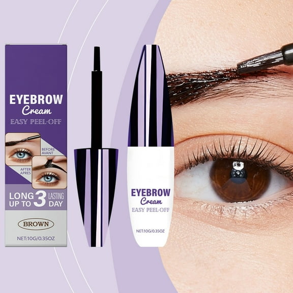 HYLLai Smudge-Proof Eyebrow Gel – Tear-Resistant Pomade for Natural Hair-Like Strokes, 10g Waterproof Brow Fixer (C)