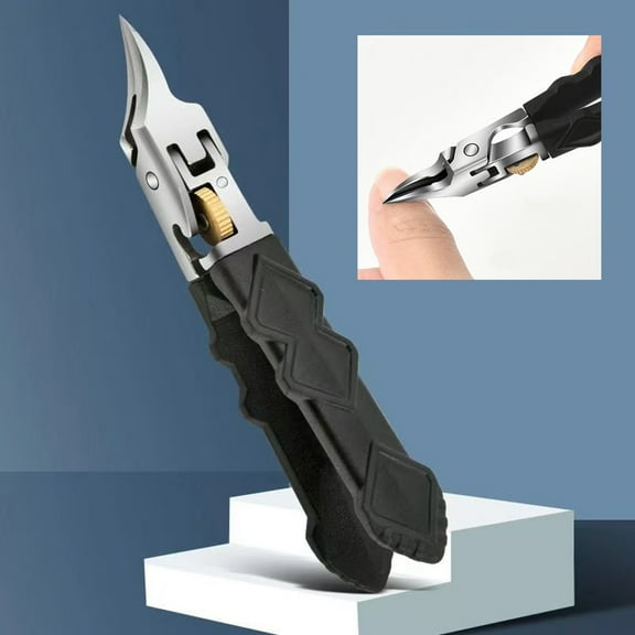 HYLLai Stainless Steel Nail Clipper with Lock and Nail Catcher, Sharp Blades for Easy Trimming, Portable and Safe for Toenails and Fingernails