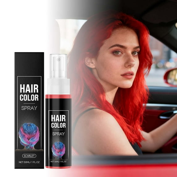 HYLLai Temporary Hair Color Spray, Washes Out Easily, Gentle Formula Portable Can, 30ml (Red)