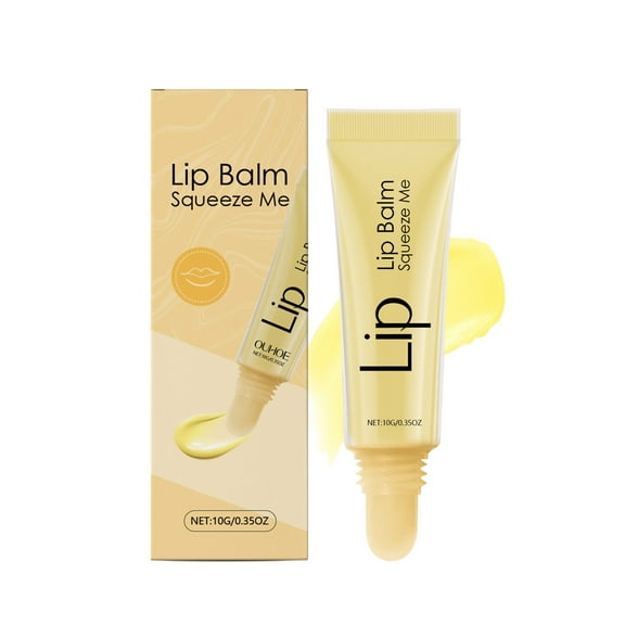 HYLLai Tinted Lip Balm with Shea Butter & Olive Oil, Hydrating & Moisturizing Lip Gloss, Long-Lasting & Non-Sticky, Adds Natural Color, Perfect for Dry Lips (Yellow)