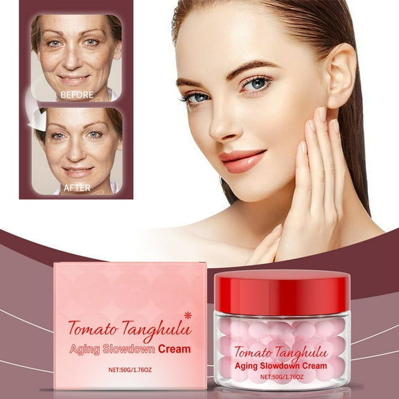 HYLLai Tomato Capsule Moisturizing Cream for Hydration & Brightening - Anti-Aging Face Cream to Firm Skin & Reduce Wrinkles - Lightweight & Non-Greasy - 50g"
