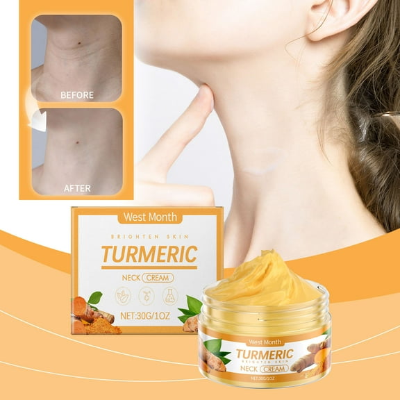 HYLLai Turmeric Neck Firming Cream, Reduce Fine Lines & Tighten Skin, Hydrating Anti-Aging Formula, 30g