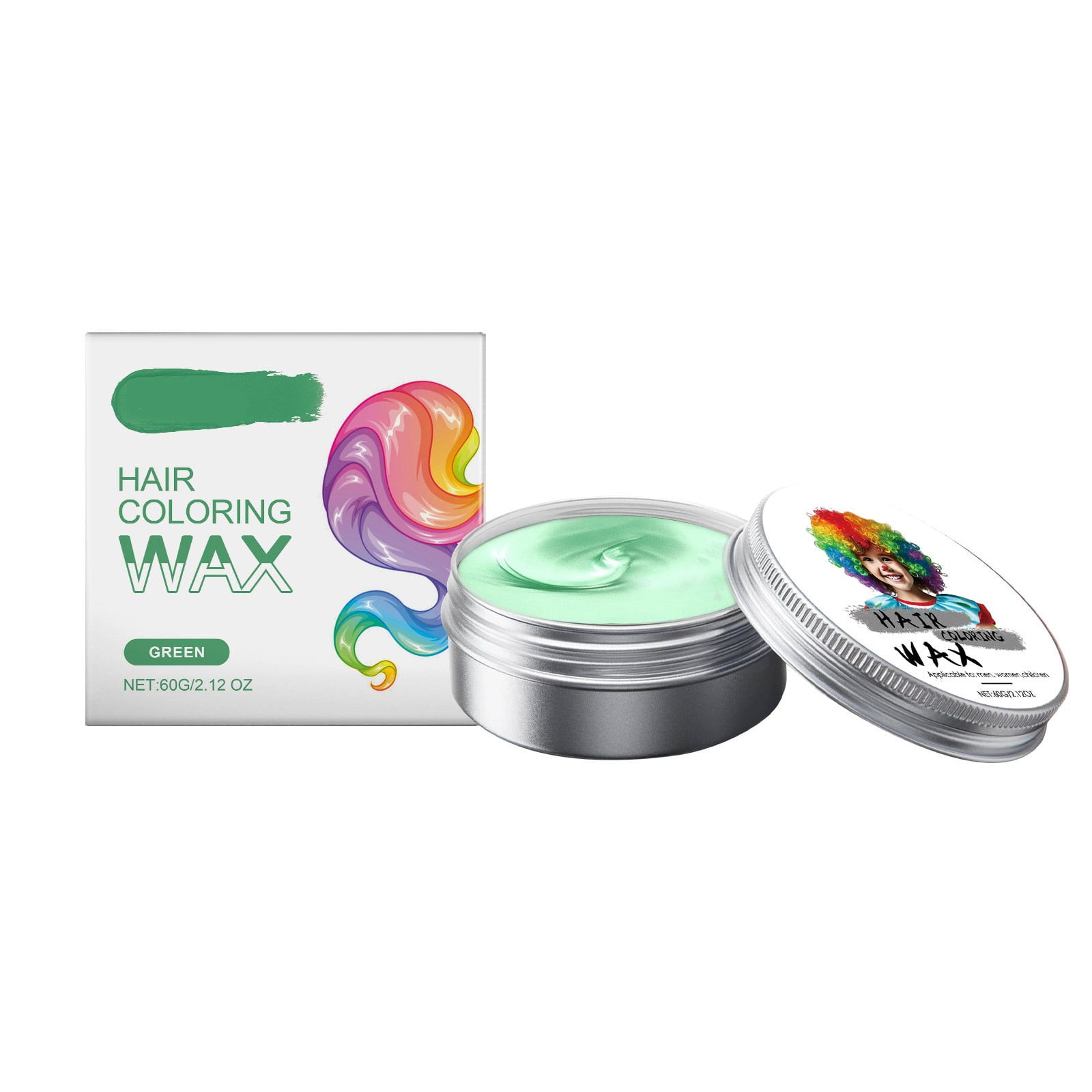 HYLLai Washable Temporary Green Hair Color Wax for Kids & Adults - Non-Toxic Styling Gel with Natural Extracts for DIY Cosplay, Parties, and Festivals