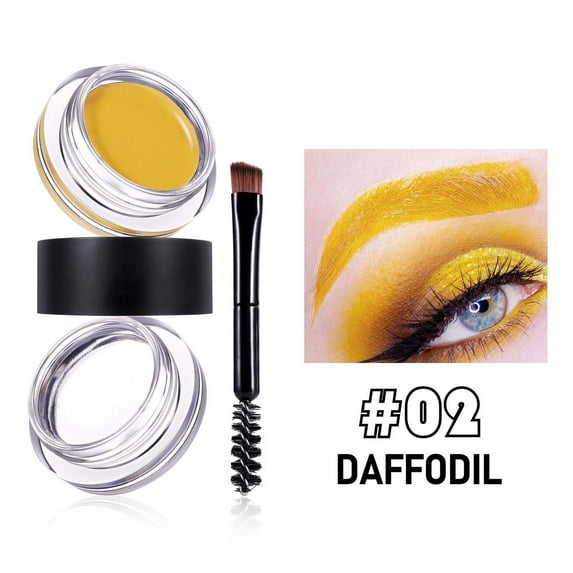 HYLLai Waterproof Eyebrow Cream & Wax Kit, 8 Colors for Natural-Looking Brows, 24-Hour Smudge-Proof Wear (B)