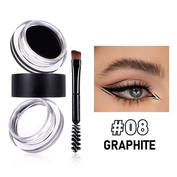 HYLLai Waterproof Eyebrow Cream & Wax Kit, 8 Colors for Natural-Looking Brows, 24-Hour Smudge-Proof Wear (H)