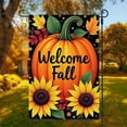 thumbnail image 1 of HYLLai Welcome Autumn Garden Flag - Double Sided Thanksgiving Decor with Pumpkin and Maple Leaf, for Yard, Porch, and Seasonal Display (A), 1 of 7