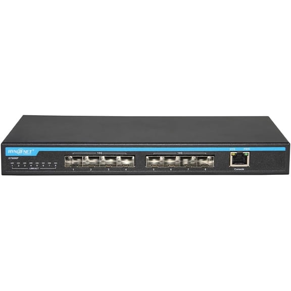 HYN@NET 8-Port 10Gb Web Managed Switch - 8x10G SFP+ Ports Support Link Aggregation/QoS/VLAN/IGMP Desktop|Rackmount 10 Gigabit Ethernet Switch for AP NAS Office