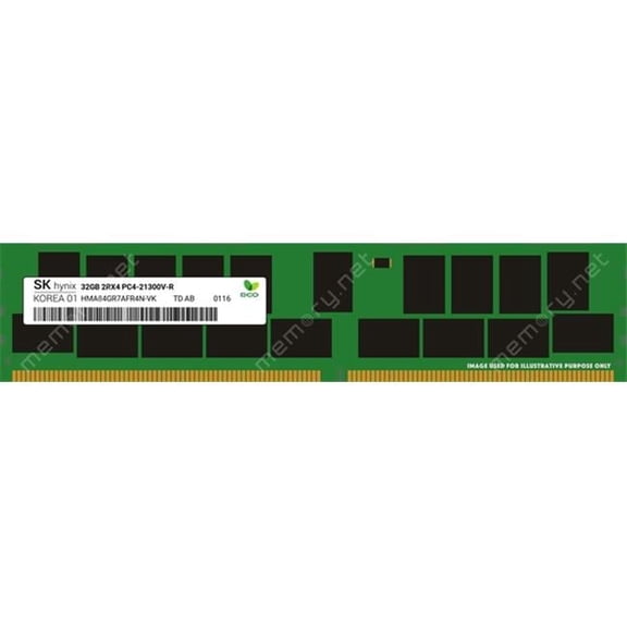 HYNIX - IMSOURCING SK 32GB DDR4 SDRAM Memory Module - For Server, Workstation - 32 GB (1 x 32GB) - DDR4-2666/PC4-21300 DDR4 SDRAM - 2666 MHz - CL19 - 1.20 V - ECC - Registered - 288-pin - DIMM