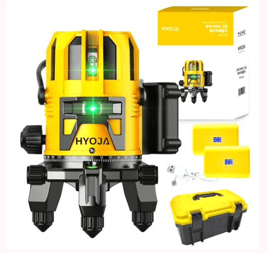 HYOJA Mini 5-Line Green Laser Level with Auto Alignment