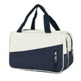 thumbnail image 1 of HYOOG Dry Wet Divisional Beach Bag, Waterproof Oxford Swimming Suitcase, Travel Duffle Bag (Navy-Beige), 1 of 8