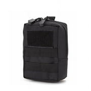 HYOOG Molle Pouch, Compact Water-Resistant EDC Pouches Waist Bag Pack 4.3”L x 2.4”W x 5.9”H BLACK
