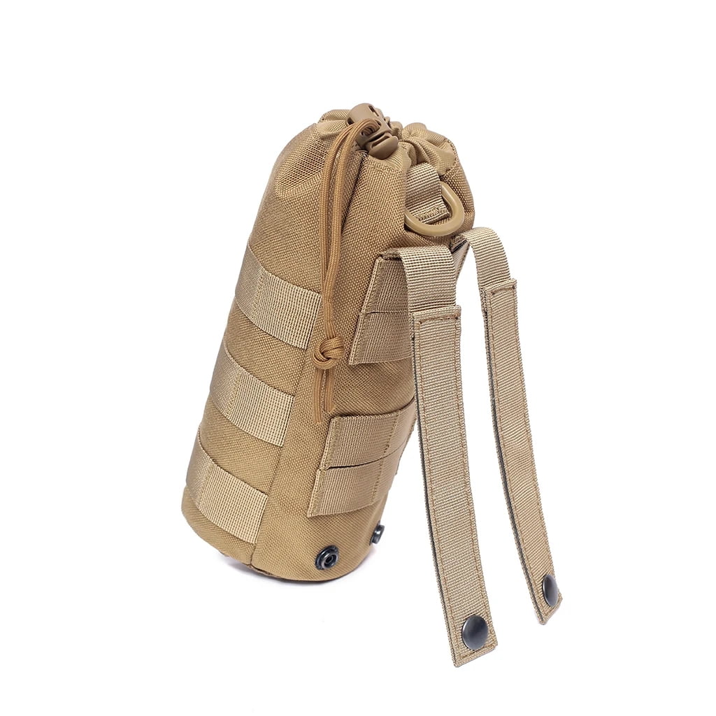 HYOOG Molle Water Bottle Pouch, Drawstring Open Top, Portable Hydration ...