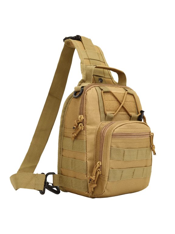 Sling Bag with Handle, Outdoor Treking Backpack, Shoulder Satchel for Chest Cross Body 8.7"Lx3.6"Wx11"H (YEL)