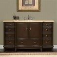 thumbnail image 1 of HYP-0715-T-UIC-60 Transitional Travertine Bathroom Vanity- Single Sink - 60 in. Wide, 1 of 1