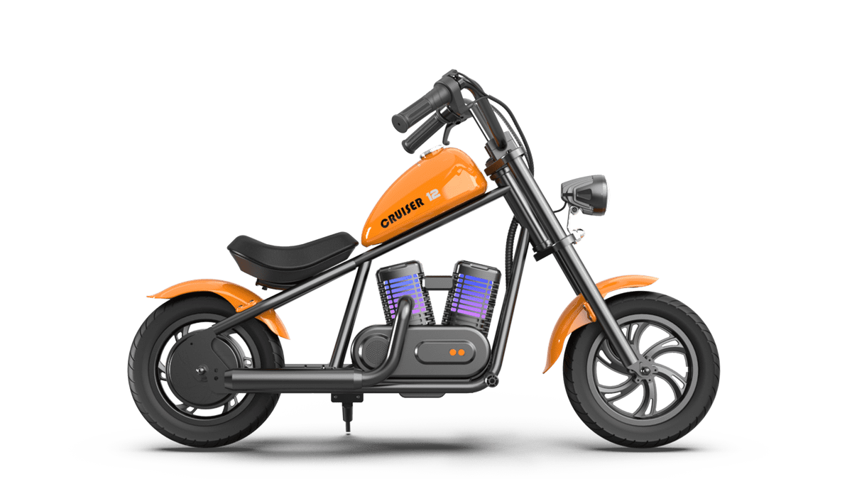 Cruiser 12 Plus Orange Steel Electric Kids Motorcycle