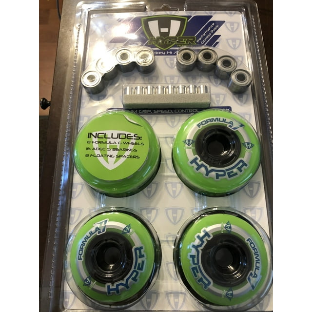 HYPER HOCKEY Inline Skate Wheels Hi/Lo 72mm/80mm Performance Combo 8Pack 130510