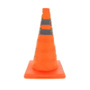 HYPER TOUGH COLLAPSIBLE 12" ORANGE SAFETY CONE WITH REFLECTIVE TAPE