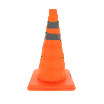 HYPER TOUGH COLLAPSIBLE 12" ORANGE SAFETY CONE WITH REFLECTIVE TAPE