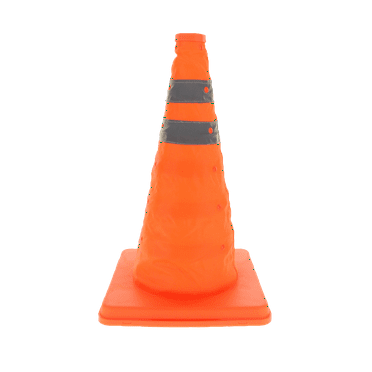 HYPER TOUGH COLLAPSIBLE 12" ORANGE SAFETY CONE WITH REFLECTIVE TAPE