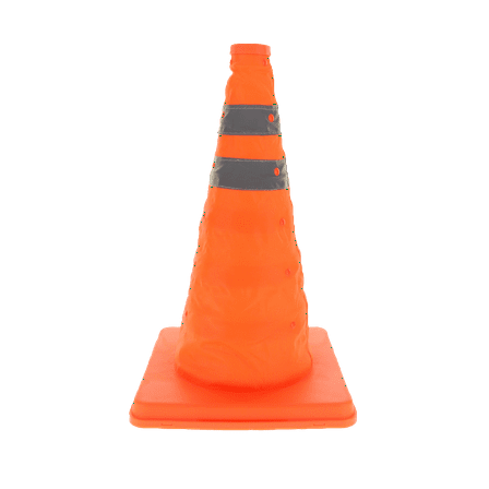 HYPER TOUGH COLLAPSIBLE 12" ORANGE SAFETY CONE WITH REFLECTIVE TAPE