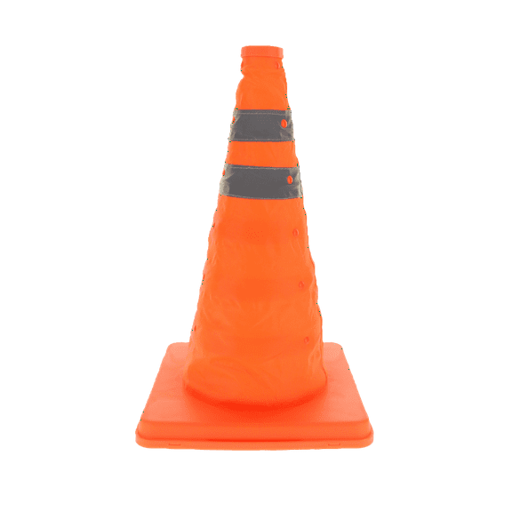 HYPER TOUGH COLLAPSIBLE 12" ORANGE SAFETY CONE WITH REFLECTIVE TAPE