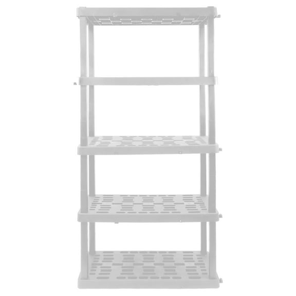 HYPER TOUGH Heavy Duty 5-tier Interlocking Shelf (White)