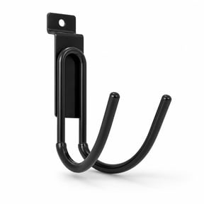 Hyper Tough Heavy-Duty Steel Slatwall Dual J Hook, Black