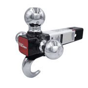 Hyper Tough Automotive Tri-Ball Mount with Hook, Steel, Class V, 1-7/8", 2" & 2-5/16" Hitch Ball, Black