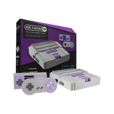 Hyperkin RetroN 2 with 2 Gamepads, Gray & Purple