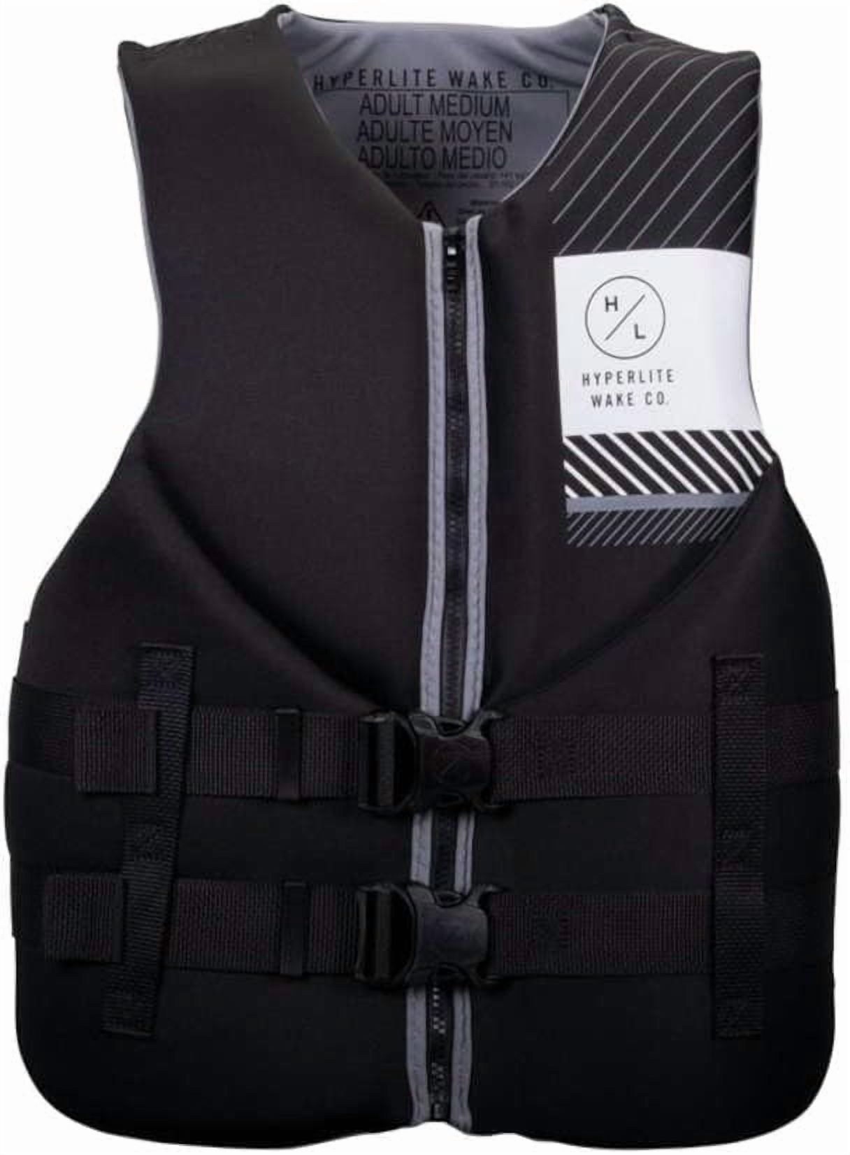 HYPERLITE Men's Indy HRM NEO Black and Gray Life Vest