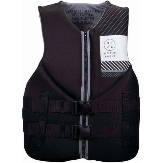 HYPERLITE Men's Indy HRM NEO Black and Gray Life Vest