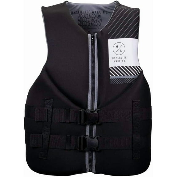 HYPERLITE Men's Indy HRM NEO Black and Gray Life Vest