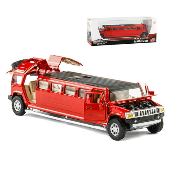 HYPERLIVING 1:32 Alloy Lengthen Limousine Car Model Metal Diecasts Vehicles With Sound Light Pull Back Car Collection Toys Kids Gifts B226