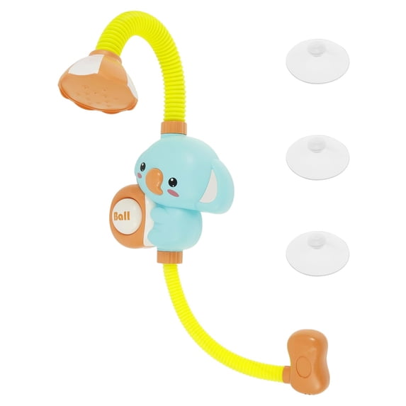 HYPERLIVING Baby Bath Toy,Baby Bath Shower Head Cute Elephant Toddler Bathtub Sprayer Toys with 3 Suction Cups Adjustable Shower Sprinkler Toys for Toddlers Boys Girls(gules)