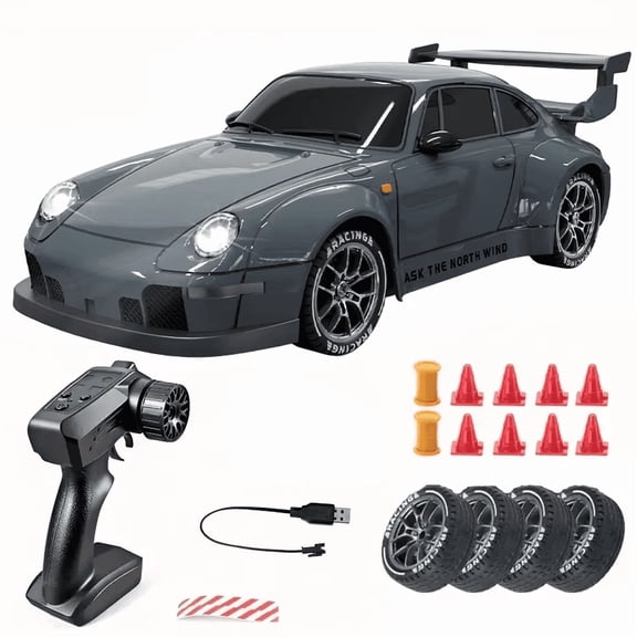 HYPERLIVING RC Drift Cars 1:24 Scale Remote Control Vehicle with LED Lights Drifting Tires Racing Sports Vehicle Toy Idea Gift for Adult Boy