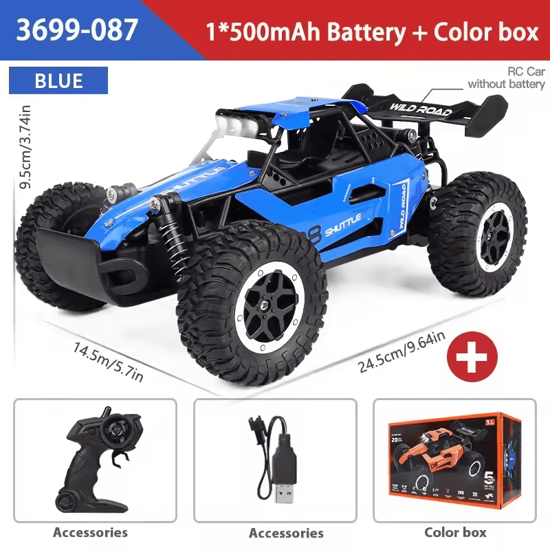HYPERLIVING RC Off-Road Car 1:16 Scale All Terrain Fast RC Car 20KM/H High Speed 2WD Electric Vehicle with 2.4G Remote Control Monster Truck