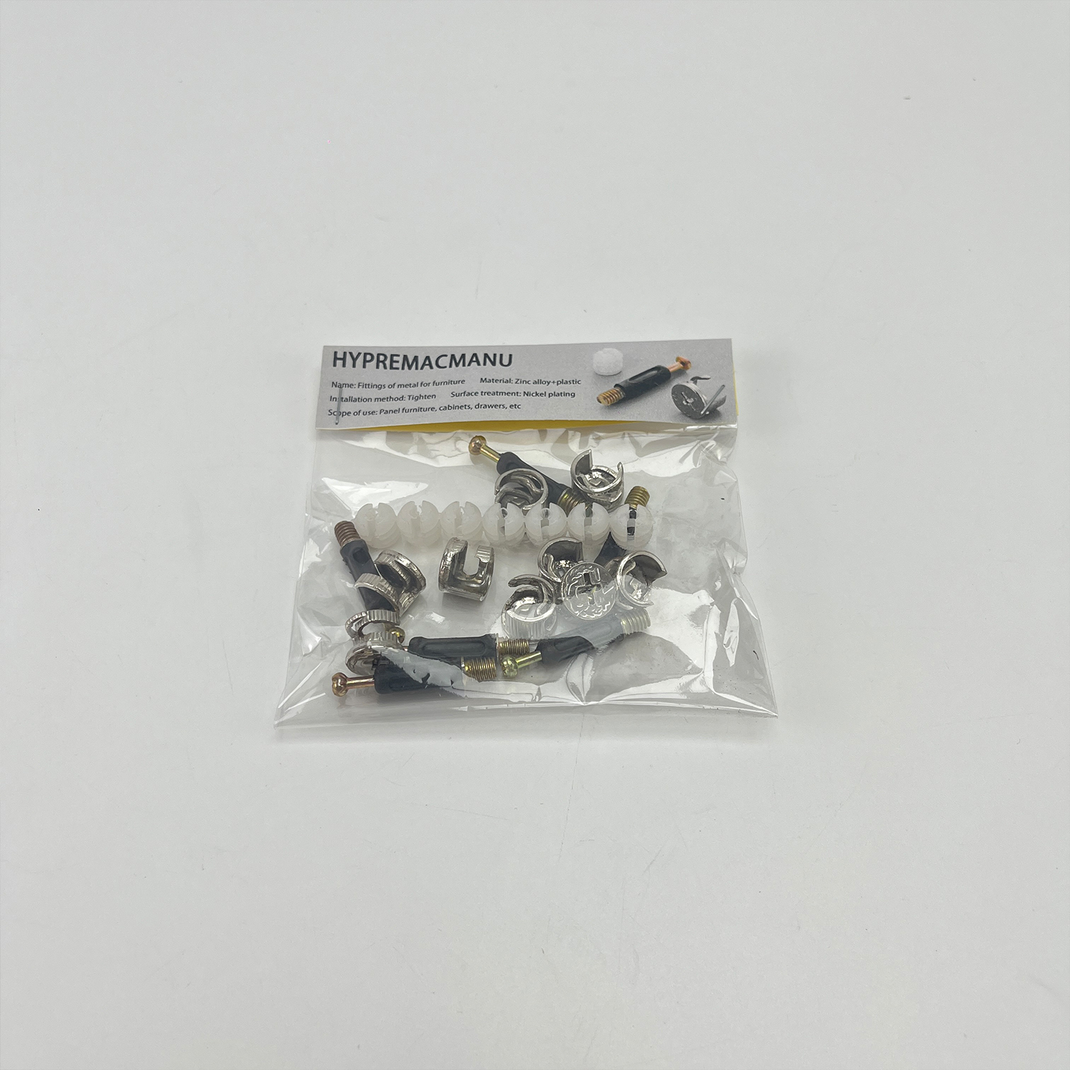 HYPREMACMANU Fittings of metal for furniture , Cam Screw Dowel Screws