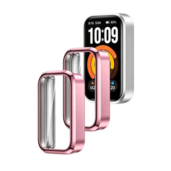 HYRACPO [2-pack] TPU Integrated Case for Xiaomi Smart Band 11 Active, Full Coverage, Scratch & Shock Resistant-pink