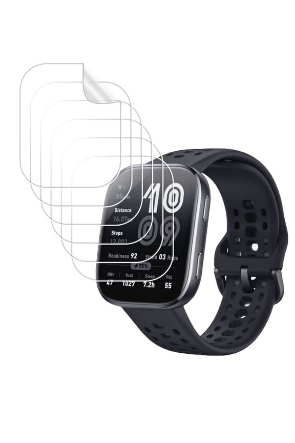 [6 Pack] Screen Protector Film for Amazit Bip 6 Smartwatch, Clear TPU Soft Protector Compatible with Amazit Bip 6 Watch, Anti-Scratch High Definition