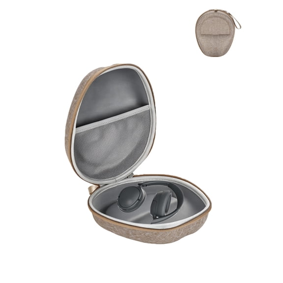 HYRACPO Carrying Case for JLab JBuds Lux Headphone storage case, Portable Protective Storage Travel Bag with Zipper-Brown