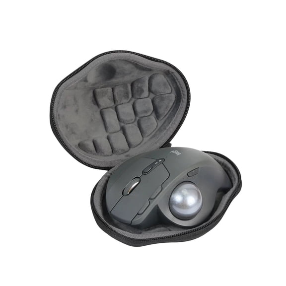 HYRACPO Hard EVA Mouse Carrying Case Compatible with Logitech ERGO M575, Portable Shockproof Travel Storage Bag (Case Only)-Black