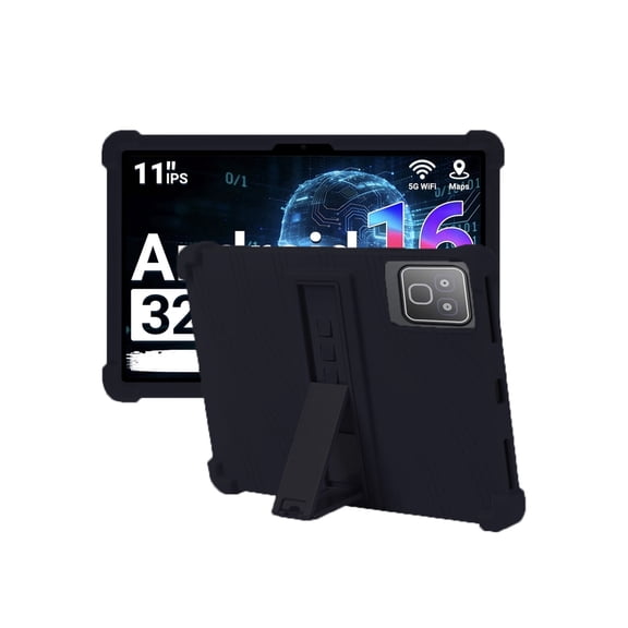 HYRACPO Silicone Case for Bufo 2026 Android 16 Tablet 11 inch, Soft Flexible Shockproof Protective Tablet Cover, Anti-Scratch & Lightweight Slim Design-Black