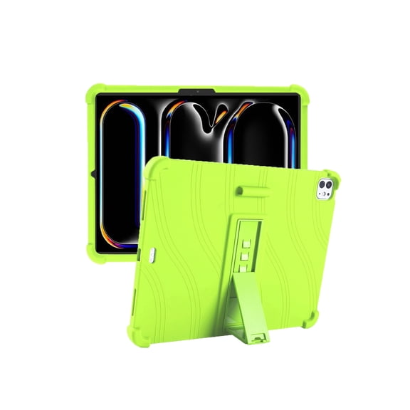 HYRACPO Silicone Case for iPad Pro (M5) 11 inch, Soft Flexible Shockproof Protective Tablet Cover, Anti-Scratch & Lightweight Slim Design-Green