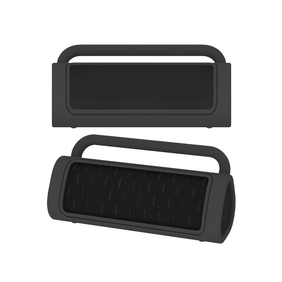 HYRACPO Silicone Handle Protective Cover for Sonos Roam 2 Speaker, Shockproof Anti-Drop Storage Case-Black