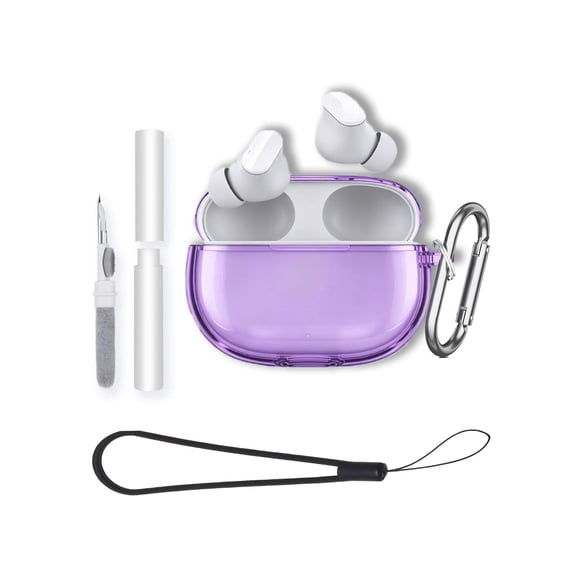 HYRACPO TPU Protective Case for Beats Studio Buds/Buds+ protective case,Shockproof & Anti-Scratch Cover ,Anti-Lost & Dustproof Protector-Purple