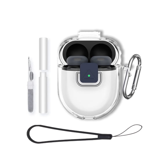 HYRACPO TPU Protective Case for Google Pixel Buds Pro 2 protective case,Shockproof & Anti-Scratch Cover ,Anti-Lost & Dustproof Protector-CLEAR