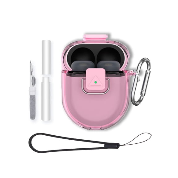 HYRACPO TPU Protective Case for Google Pixel Buds Pro 2 protective case,Shockproof & Anti-Scratch Cover ,Anti-Lost & Dustproof Protector-Pink
