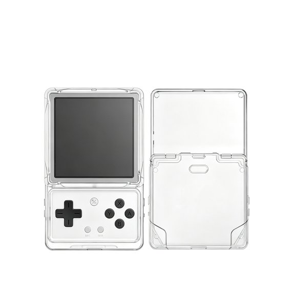 HYRACPO TPU Protective Case for RG Rotate Handheld Game Console, Shockproof Anti-Scratch Soft Cover-Clear