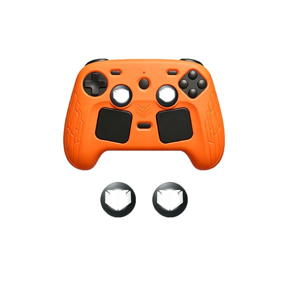 HYRACPO TPU Protective Case for Steam Controller 2026 Handheld Game Console, Shockproof Anti-Scratch Soft Cover-Orange