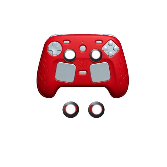 HYRACPO TPU Protective Case for Steam Controller 2026 Handheld Game Console, Shockproof Anti-Scratch Soft Cover-Red
